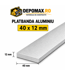 Platbanda aluminiu 40 x 12 mm, 6 metri (EN-AW 6060) Platbanda aluminiu 40 x 12 mm, 6 metri (EN-AW 6060)